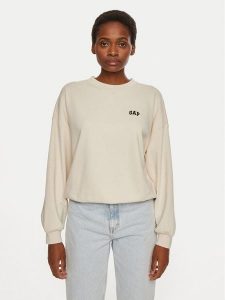 Gap Bluza 476351-01 Beżowy Regular Fit. Brązowe bluzy GAP, xl, bez wzorów, z bawełny, bez kaptura. Za 209,99 zł.