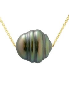 ATELIERS SAINT GERMAIN Złoty naszyjnik z perłą Tahiti - dł. 42 cm rozmiar: onesize. Zielone naszyjniki ATELIERS SAINT GERMAIN, z perłą, złote. Za 524,62 zł.