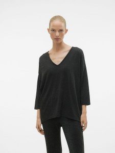 Vero Moda Bluzka w kolorze czarnym rozmiar: S. Czarne bluzki Vero Moda, s, bez wzorów, bez kołnierzyka, bez ramiączek. Za 39,49 zł.