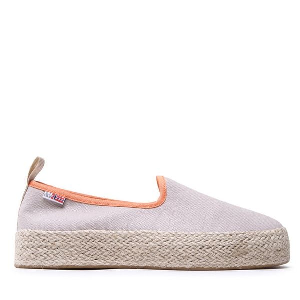 Espadryle Napapijri. Brązowe espadryle Napapijri, bez wzorów, bez obcasa. Za 469,99 zł.