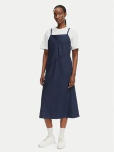 Calvin Klein Jeans Sukienka jeansowa LV047F747G Czarny A-Line Fit. Czarne sukienki Calvin Klein Jeans, m, bez wzorów, z bawełny, bez kołnierzyka, bez ramiączek. Za 529,99 zł.