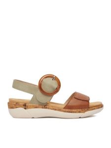 Remonte Sandały CEO-R6853-24 Zielony. Zielone sandały Remonte, bez wzorów, ze skóry, bez obcasa, na płaskiej podeszwie, bez zapięcia. Za 349,99 zł.