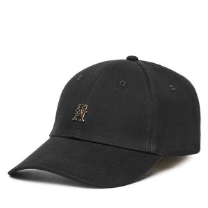 Czapka z daszkiem Tommy Hilfiger. Czarne czapki TOMMY HILFIGER, bez wzorów. Za 149,99 zł.