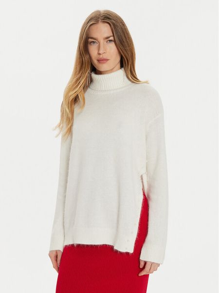 TWINSET Golf 242TT3291 Biały Loose Fit. Białe golfy Twinset, bez wzorów, z syntetyku. Za 499,00 zł.