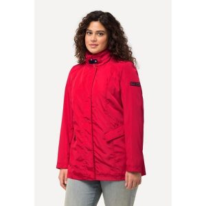Damskie Kurtka funkcyjna HYPRAR stójka kaptur 2-kierunkowy zamek błyskawiczny. Czerwone kurtki Ulla Popken, plus size, bez wzorów, z materiału, bez kaptura. W wyprzedaży za 343,99 zł.