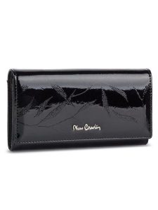 Pierre Cardin Portfel 02 LEAF114 Czarny. Czarne portfele Pierre Cardin, bez wzorów, z lakierowanej skóry. Za 149,99 zł.