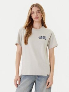Adidas T-Shirt Collegiate Graphic JM4348 Beżowy Regular Fit. Brązowe t-shirty ADIDAS, l, bez wzorów, z bawełny, bez kołnierzyka, bez ramiączek. Za 79,99 zł.