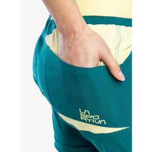 Spodenki wspinaczkowe damskie La Sportiva Mantra Short. Zielone szorty La Sportiva, bez wzorów. Za 319,99 zł.
