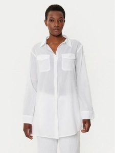LAUREN RALPH LAUREN Koszula 20501076 Biały Regular Fit. Białe koszule Lauren Ralph Lauren, xs, bez wzorów, z bawełny, bez kołnierzyka, bez ramiączek. Za 471,99 zł.