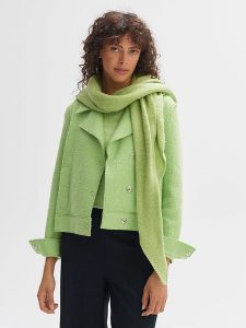 OPUS Szal w kolorze jasnozielonym - 186 x 96 cm rozmiar: onesize. Zielone szaliki Opus, bez wzorów, z materiału. Za 91,56 zł.