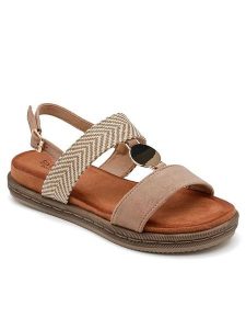 Sixth Sens Sandały w kolorze beżowym rozmiar: 40. Brązowe sandały Sixth Sens, bez wzorów, z otwartym noskiem, bez obcasa, bez zapięcia. Za 100,99 zł.