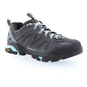 Buty turystyczne damskie Merrell Capra Mid GTX wodoodporne. Buty trekkingowe Merrell, z gore-texu, bez zapięcia. Za 549,99 zł.