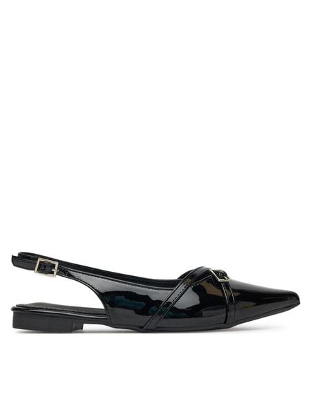 DeeZee Baleriny GAM-128 Czarny. Czarne balerinki DeeZee, bez wzorów, ze skóry, bez obcasa, bez zapięcia. Za 99,99 zł.