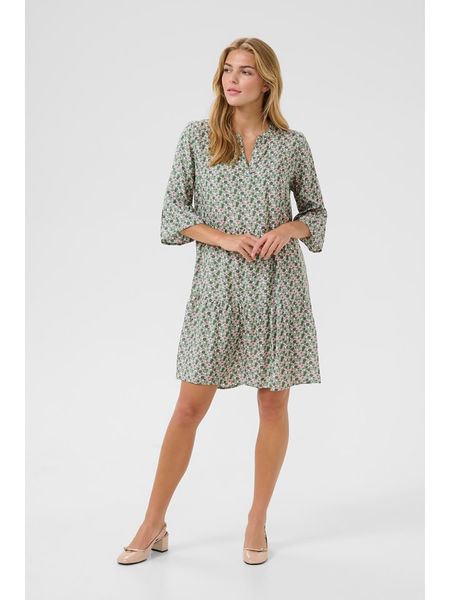Kaffe Sukienka w kolorze zielonym rozmiar: 44. Zielone sukienki Kaffe, na co dzień, s, bez wzorów, z wiskozy, klasyczne, bez kołnierzyka, bez ramiączek, midi, proste. Za 118,28 zł.