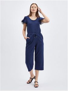 Orsay Kombinezon w kolorze granatowym rozmiar: M. Niebieskie kombinezony Orsay, m, bez wzorów, bez kołnierzyka, bez ramiączek. Za 61,17 zł.