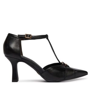 Szpilki Tamaris. Czarne szpilki Tamaris, bez wzorów, bez obcasa. Za 409,99 zł.