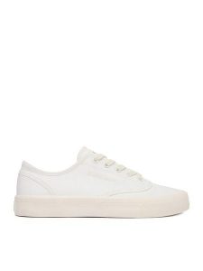 Guess Jeans Tenisówki CWBEO-WE-2025 Biały. Białe trampki Guess Jeans, z aplikacjami, z jeansu, bez zapięcia. Za 189,99 zł.