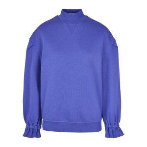 Bluza damska Urban Classics turtleneck crew. Niebieskie bluzy Urban Classics, bez wzorów, bez kaptura. Za 214,00 zł.