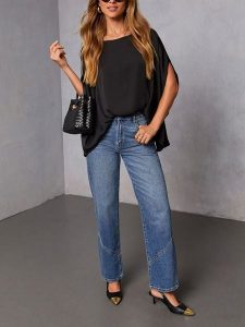 LA Angels Bluzka w kolorze czarnym rozmiar: L. Czarne bluzki LA Angels, l, bez wzorów, bez kołnierzyka, bez ramiączek. Za 130,99 zł.