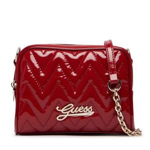 Torebka Guess. Czerwone listonoszki Guess, z aplikacjami, bez dodatków. Za 234,99 zł.