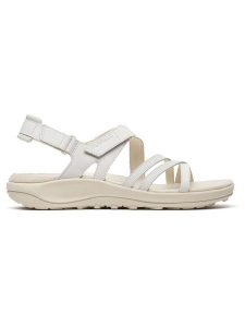 Merrell Skórzane sandały "Harbor Backstrap" w kolorze białym rozmiar: 37. Białe sandały Merrell, bez wzorów, z otwartym noskiem, bez obcasa, bez zapięcia. Za 158,10 zł.