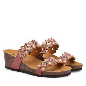 Klapki Scholl. Czerwone klapki Scholl, bez wzorów, bez obcasa. Za 424,99 zł.