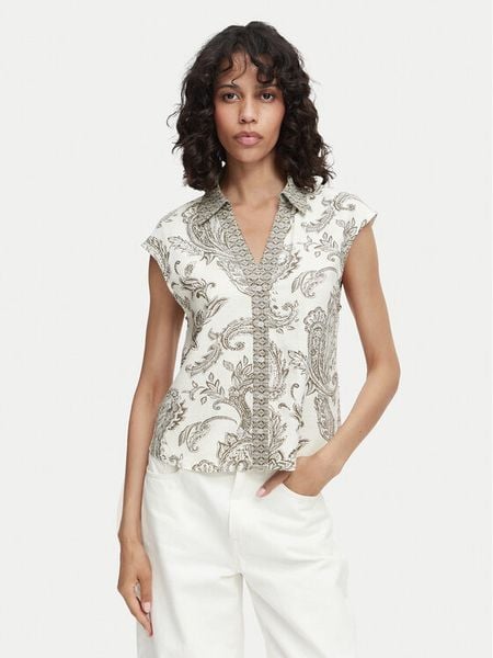ONLY Koszula Misa Leya 15373649 Kremowy Regular Fit. Białe koszule ONLY, s, bez wzorów, ze lnu, bez kołnierzyka, bez ramiączek. Za 129,99 zł.