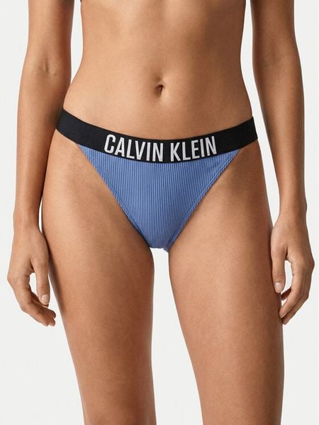 Calvin Klein Swimwear Dół od bikini LV00Q61213 Niebieski. Niebieskie bikini Calvin Klein Swimwear, bez wzorów, z syntetyku. Za 137,99 zł.