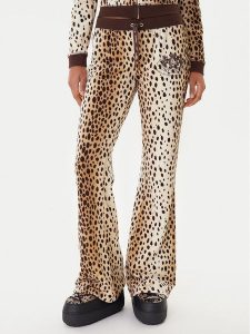 Juicy Couture Spodnie dresowe JCGBJ225013A Beżowy Regular Fit. Brązowe spodnie dresowe Juicy Couture, m, bez wzorów, z bawełny. Za 429,99 zł.