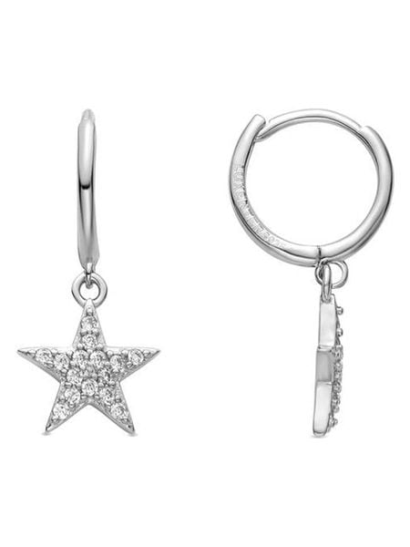 Luxenter Srebrne kolczyki-kreole z cyrkoniami rozmiar: onesize. Szare kolczyki Luxenter, z cyrkonią, srebrne. Za 122,09 zł.