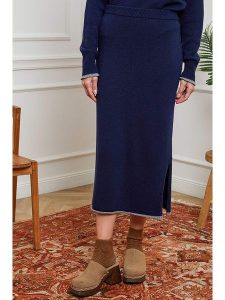 Joséfine Spódnica "Ineska" w kolorze granatowym rozmiar: M. Niebieskie spódnice Joséfine, m, bez wzorów, z kaszmiru, maxi. Za 108,99 zł.