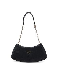 Guess Torebka HWWG96 38170 Czarny. Czarne listonoszki Guess, z aplikacjami, ze skóry, bez dodatków. Za 379,99 zł.