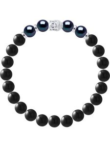 Pearline Bransoletka "Buddah" z perłami rozmiar: 22 cm. Czarne bransoletki Pearline, z perłą, srebrne. Za 208,99 zł.