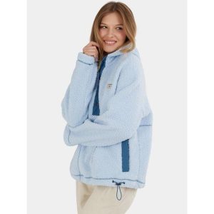 Bluza Damska Fundango Juniper Pile. Niebieskie bluzy FUNDANGO, bez wzorów, z polaru. Za 319,90 zł.
