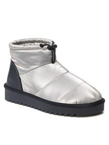 Jenny Fairy Botki WS5918-10 Srebrny. Szare botki Jenny Fairy, bez wzorów, z materiału, bez obcasa, na płaskiej podeszwie, bez zapięcia. Za 139,99 zł.