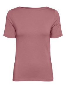 Vero Moda Koszulka "Vmpanda" w kolorze jasnoróżowym rozmiar: XS. Różowe bluzki Vero Moda, xs, bez wzorów, z bawełny, bez kołnierzyka, bez ramiączek. Za 39,49 zł.