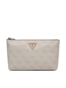 Guess Kosmetyczka Laurell II Slg SWSG74 59145 Kremowy. Białe torebki klasyczne Guess, z aplikacjami, ze skóry, bez dodatków. Za 264,99 zł.
