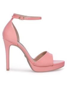 Nine West Sandały WFA2733-2 Różowy. Czerwone sandały Nine West, bez wzorów, z syntetyku, bez obcasa, na szpilce, bez zapięcia. Za 137,99 zł.