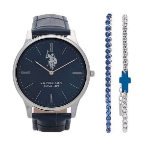 Zestaw zegarek i bransoletka U.S. Polo Assn. Niebieskie zegarki U.S. Polo Assn. Za 549,99 zł.