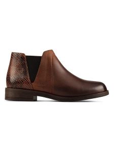 Clarks Sztyblety "Demi2 Beat" w kolorze brązowym rozmiar: 39. Brązowe botki Clarks, bez wzorów, bez obcasa, bez zapięcia. Za 284,45 zł.