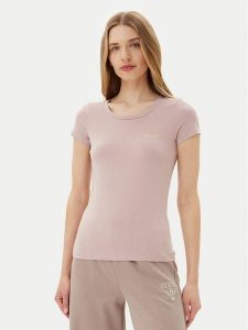 EA7 Emporio Armani T-Shirt 8NTT65 TJDQZ U4079 Różowy Regular Fit. Czerwone t-shirty EA7 Emporio Armani, xxl, bez wzorów, bez kołnierzyka, bez ramiączek. Za 189,99 zł.