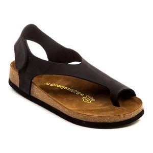 Comfortfusse Skórzane sandały w kolorze czarnym rozmiar: 42. Czarne sandały Comfortfüße, bez wzorów, z otwartym noskiem, bez obcasa, bez zapięcia. Za 252,99 zł.