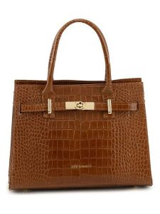 Mia Tomazzi Skórzana torebka "Beltrami" w kolorze jasnobrązowym - 29 x 22 x 14 cm rozmiar: onesize. Brązowe torebki klasyczne Mia Tomazzi, bez wzorów, z materiału, przez ramię, bez dodatków. Za 382,99 zł.