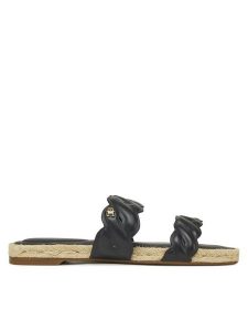 Tommy Hilfiger Espadryle Leather Rope Espadrille Mule FW0FW08503 Czarny. Czarne espadryle TOMMY HILFIGER, bez wzorów, ze skóry, bez obcasa. Za 289,99 zł.