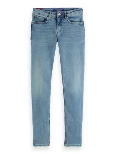 Scotch & Soda Dżinsy - Skinny fit - w kolorze błękitnym rozmiar: W27/L32. Niebieskie jeansy Scotch & Soda, z aplikacjami, ze skóry. Za 171,28 zł.