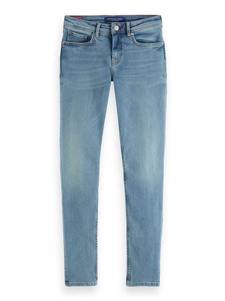 Scotch & Soda Dżinsy - Skinny fit - w kolorze błękitnym rozmiar: W29/L32. Niebieskie jeansy Scotch & Soda, z aplikacjami, ze skóry. Za 166,49 zł.