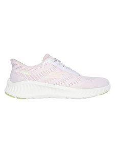 Skechers Sneakersy "Go Walk Now - Khloe" w kolorze biało-jasnoróżowym rozmiar: 40. Białe trampki Skechers, bez wzorów, z materiału, bez zapięcia. Za 260,99 zł.