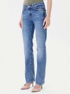 Guess Jeansy W5YA0R D5QP2 Niebieski Regular Fit. Niebieskie jeansy Guess, z aplikacjami, z bawełny. Za 369,99 zł.
