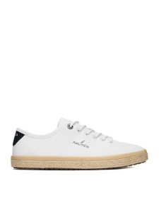 Nautica Espadryle CEO-85659 Biały. Białe espadryle Nautica, bez wzorów, z materiału, bez obcasa. Za 149,99 zł.