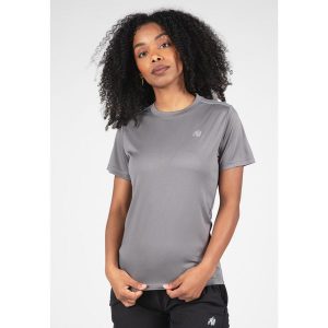 Mokena Koszulka - Szary. Szare bluzki GORILLA WEAR, l, bez wzorów, sportowe, bez kołnierzyka, bez ramiączek. Za 191,00 zł.